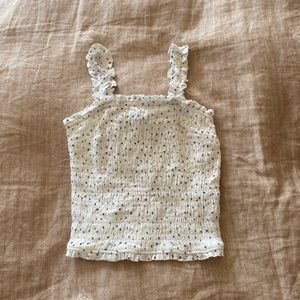 Abercrombie White and Grey Tank Top